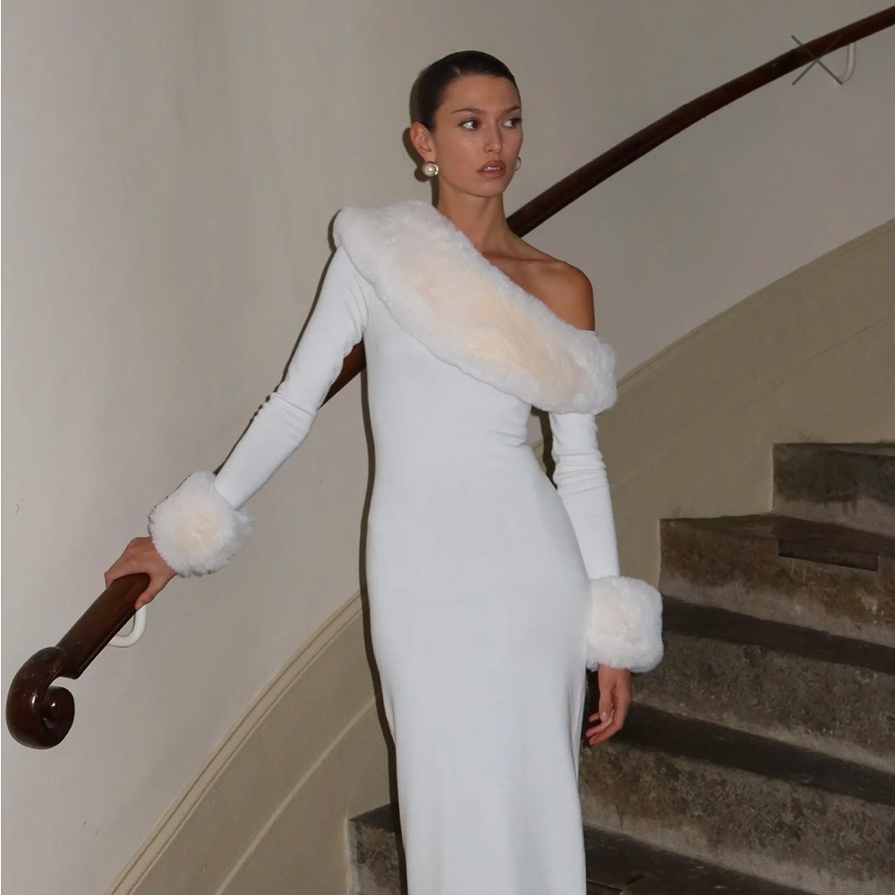 Meshki Karleigh Dress- ivory size small